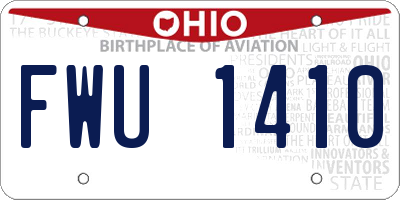 OH license plate FWU1410