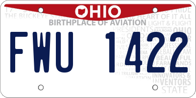OH license plate FWU1422