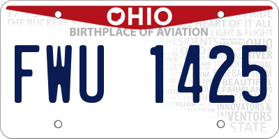 OH license plate FWU1425