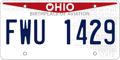 OH license plate FWU1429
