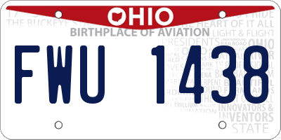 OH license plate FWU1438