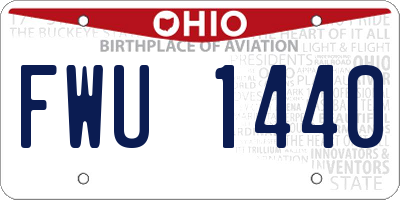 OH license plate FWU1440