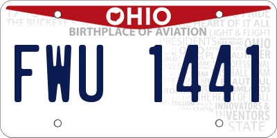 OH license plate FWU1441