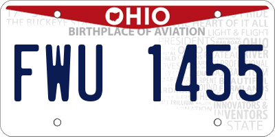 OH license plate FWU1455