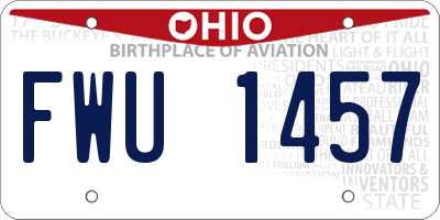 OH license plate FWU1457