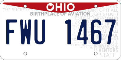 OH license plate FWU1467