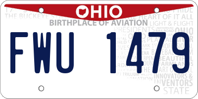 OH license plate FWU1479