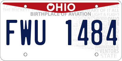 OH license plate FWU1484