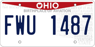 OH license plate FWU1487