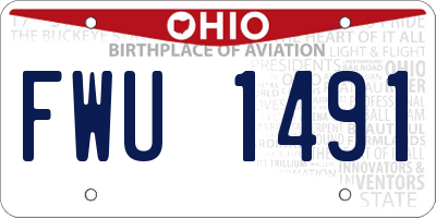 OH license plate FWU1491