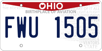 OH license plate FWU1505