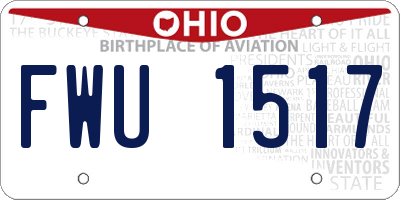 OH license plate FWU1517