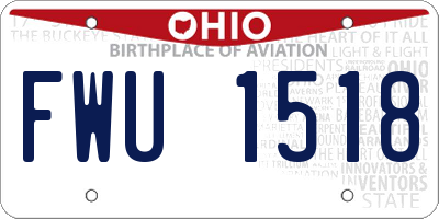 OH license plate FWU1518