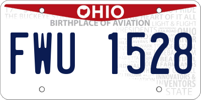 OH license plate FWU1528