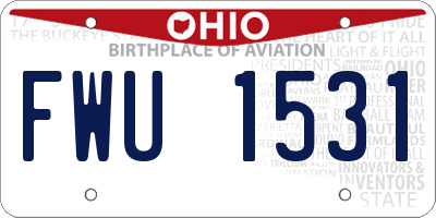 OH license plate FWU1531