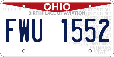 OH license plate FWU1552