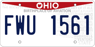 OH license plate FWU1561