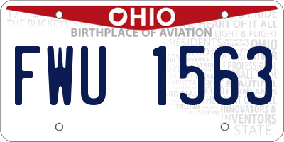 OH license plate FWU1563
