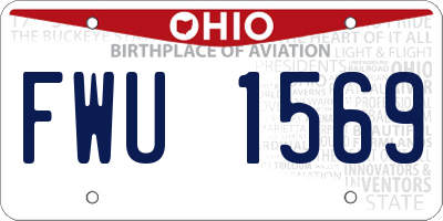 OH license plate FWU1569