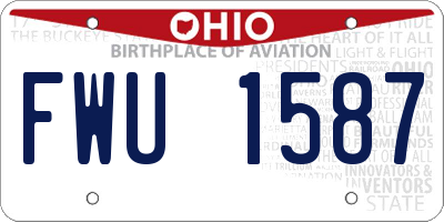 OH license plate FWU1587