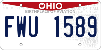 OH license plate FWU1589
