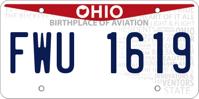 OH license plate FWU1619