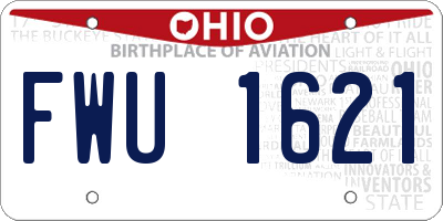 OH license plate FWU1621