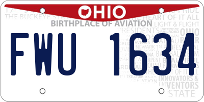 OH license plate FWU1634