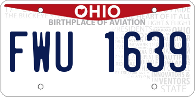 OH license plate FWU1639