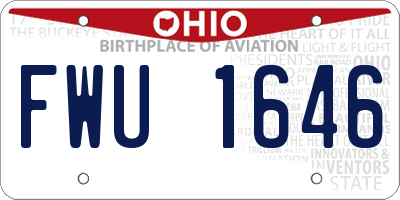 OH license plate FWU1646