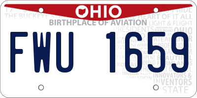 OH license plate FWU1659