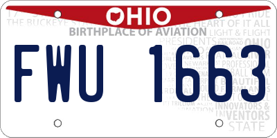 OH license plate FWU1663