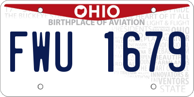 OH license plate FWU1679