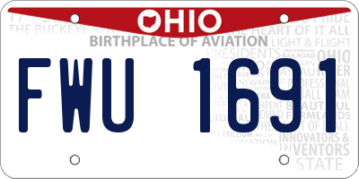 OH license plate FWU1691