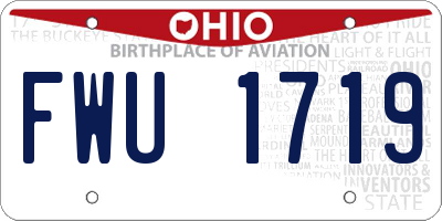 OH license plate FWU1719