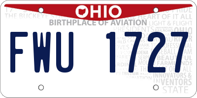 OH license plate FWU1727