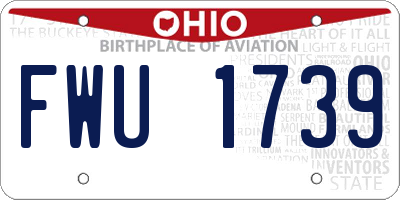 OH license plate FWU1739