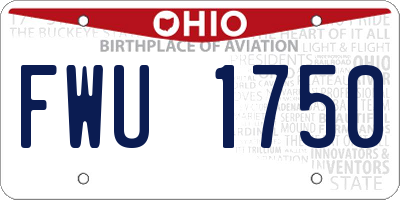 OH license plate FWU1750