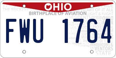 OH license plate FWU1764