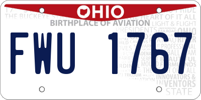 OH license plate FWU1767