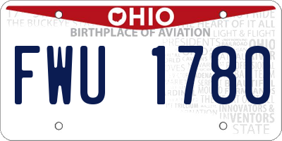 OH license plate FWU1780