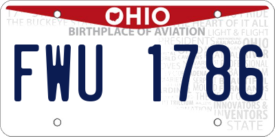 OH license plate FWU1786