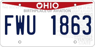 OH license plate FWU1863