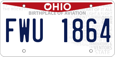 OH license plate FWU1864