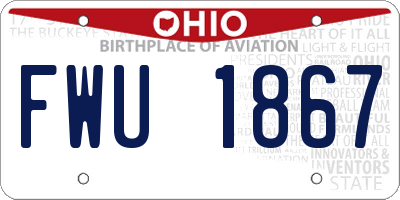 OH license plate FWU1867