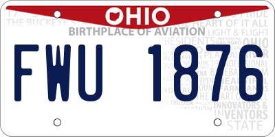 OH license plate FWU1876