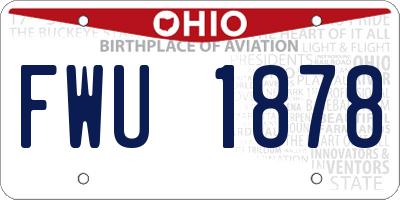 OH license plate FWU1878