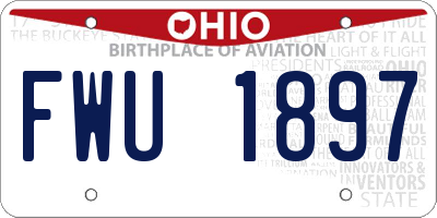 OH license plate FWU1897