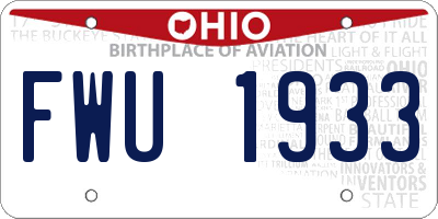 OH license plate FWU1933