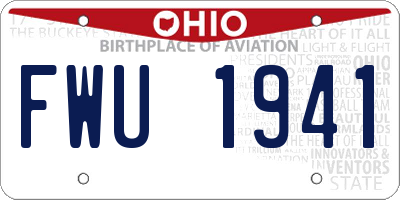 OH license plate FWU1941
